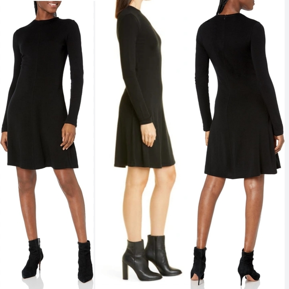 VINCE Black Long Sleeve Dress - Picture 2 of 11